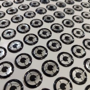 Stiker Timbul Silver Metalik