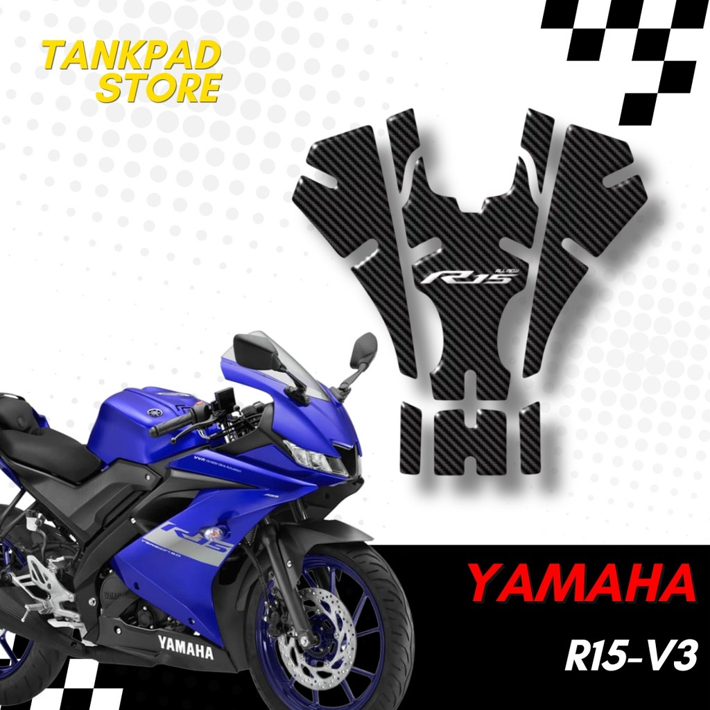 Stiker Timbul Tankpad All New R15 V3 Stiker Khusus Otomotif