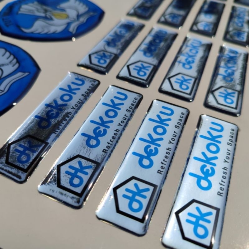Stiker Timbul Resin Emboss Satuan Borongan Bahan Metalik Khusus Otomotif - Gambar 3