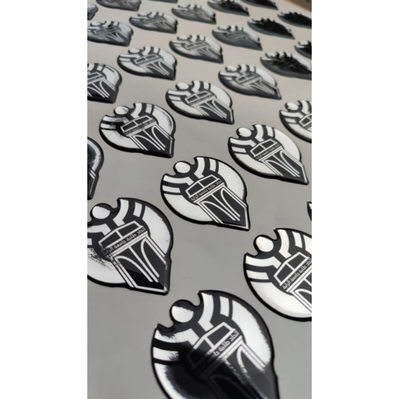 Stiker Timbul Resin Emboss Satuan Borongan Bahan Metalik Khusus Otomotif - Gambar 2